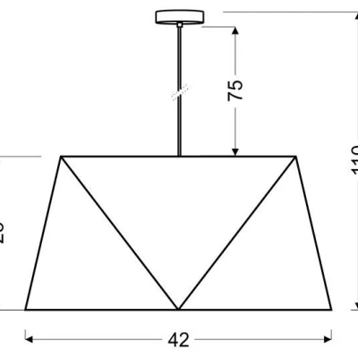 Moderní závěsné osvětlení HEXAGEN - 1xE27, 60W, stříbrné / zelené