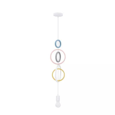 Závěsné svítidlo do dětského pokoje HOOPS 1 - 1xE27, 20W, různobarevné