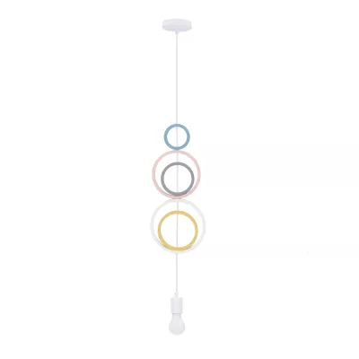 Závěsné svítidlo do dětského pokoje HOOPS 1 - 1xE27, 20W, různobarevné