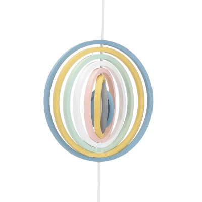 Závěsné svítidlo do dětského pokoje HOOPS 2 - 1xE27, 20W, různobarevné