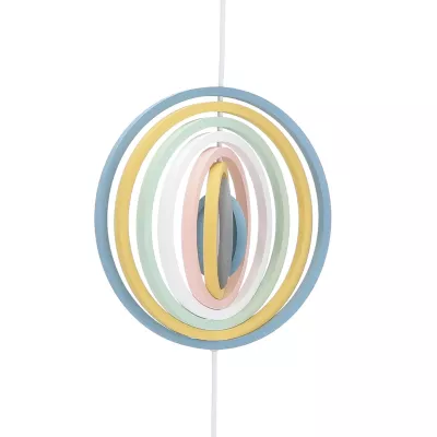 Závěsné svítidlo do dětského pokoje HOOPS 2 - 1xE27, 20W, různobarevné