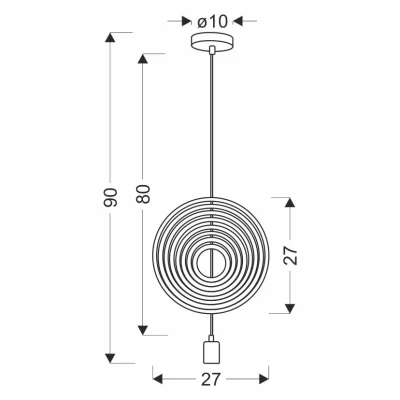 Závěsné svítidlo do dětského pokoje HOOPS 2 - 1xE27, 20W, různobarevné