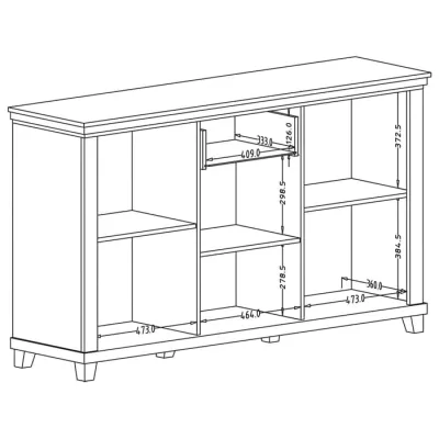 Kombinovaná komoda EROL - béžová / dub dunin