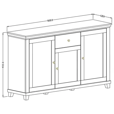 Kombinovaná komoda EROL - béžová / dub dunin