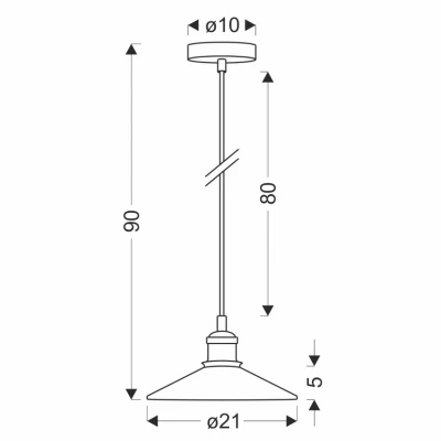 Závěsné art deco osvětlení CHESTER - 1xE27, 40W, 21cm, patina / čiré