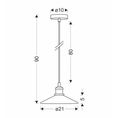 Závěsné art deco osvětlení CHESTER - 1xE27, 40W, 21cm, patina / čiré