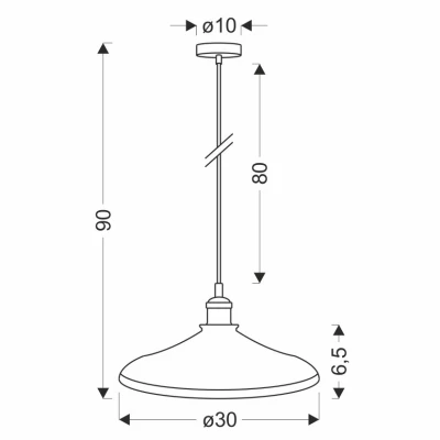 Závěsné art deco osvětlení CHESTER - 1xE27, 40W, 30cm, patina / čiré