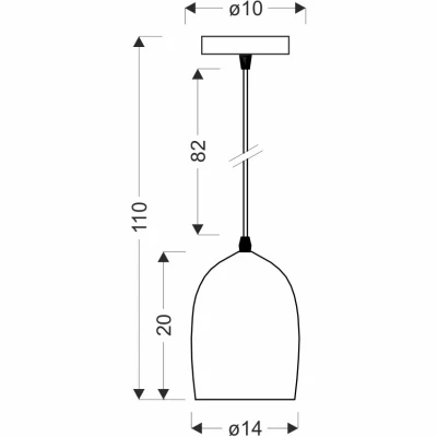 Závěsné kovové svítidlo ICARO - 1xE27, 40W, zlaté
