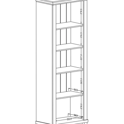 Prosklená vitrína EROL - béžová / dub dunin, pravá
