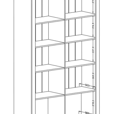 Vitrína s prosklenými dvířky EROL - béžová / dub dunin