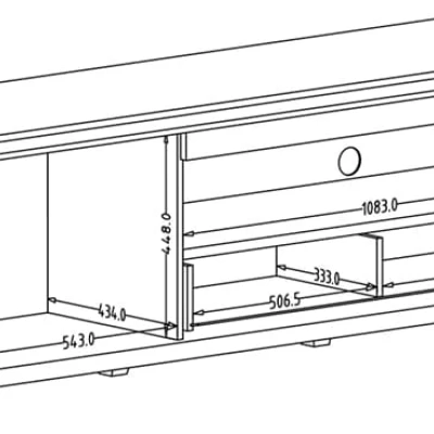 Televizní stolek EROL - béžový / dub dunin