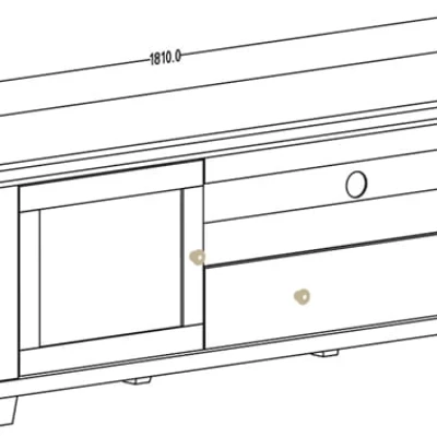 Televizní stolek EROL - béžový / dub dunin