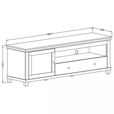 Televizní stolek EROL - béžový / dub dunin