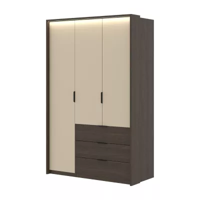 Šatní skříň 140 cm DEMETRA - béžová / dub dunin