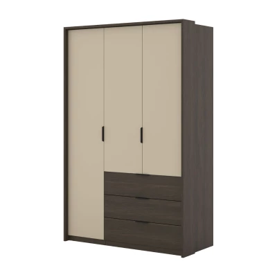 Šatní skříň 140 cm DEMETRA - béžová / dub dunin