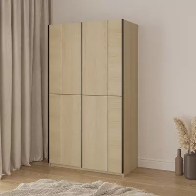 Šatní skříň 120 cm DEVORAH s posuvnými dveřmi - dub