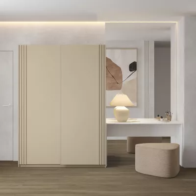 Šatní skříň 150 cm DIMITRA s posuvnými dveřmi - béžová