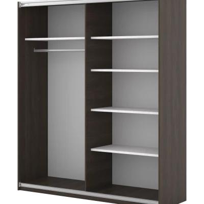 Šatní skříň 180 cm DIMITRA s posuvnými dveřmi - dub dunin / černá