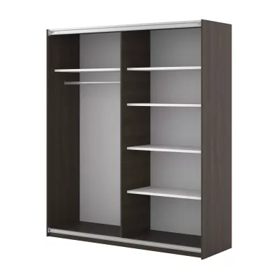 Šatní skříň 180 cm DIMITRA s posuvnými dveřmi - dub dunin / černá