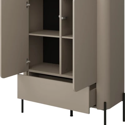 Komoda s dvířky a šuplíkem CARINE - béžová