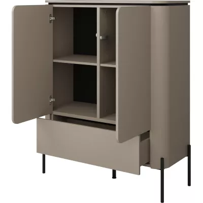 Komoda s dvířky a šuplíkem CARINE - béžová