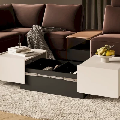 Rozkládací konferenční stolek DENALI - kašmír / černý