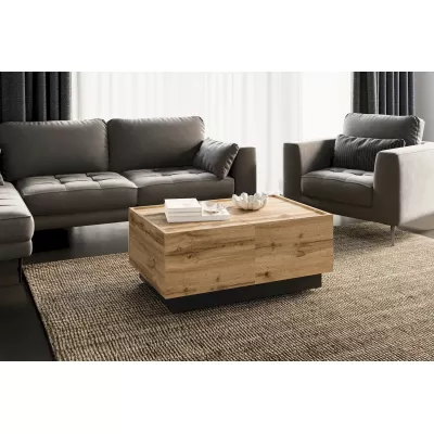 Rozkládací konferenční stolek DENALI - dub wotan / černý