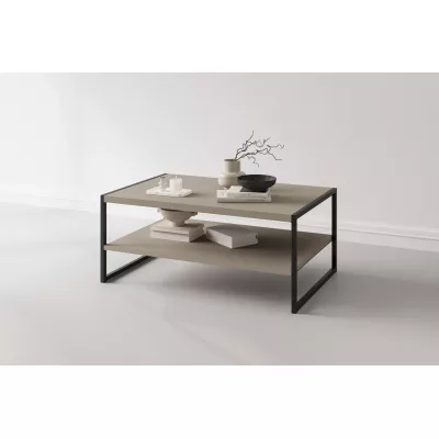 Široký konferenční stolek DENALI - béžový / černý