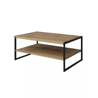 Široký konferenční stolek DENALI - dub wotan / černý