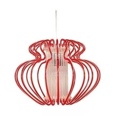 Designové závěsné osvětlení IMPERIA - 1xE27, 60W, 45cm, červené