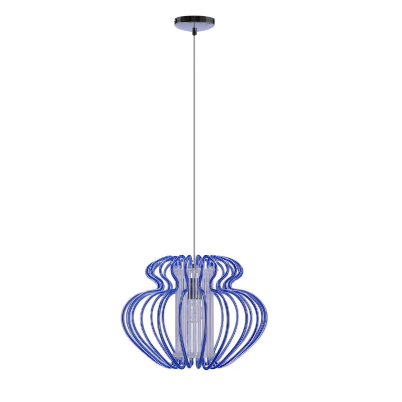 Designové závěsné osvětlení IMPERIA - 1xE27, 60W, 45cm, modré