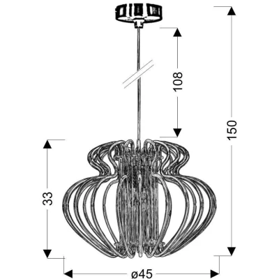 Designové závěsné osvětlení IMPERIA - 1xE27, 60W, 45cm, modré