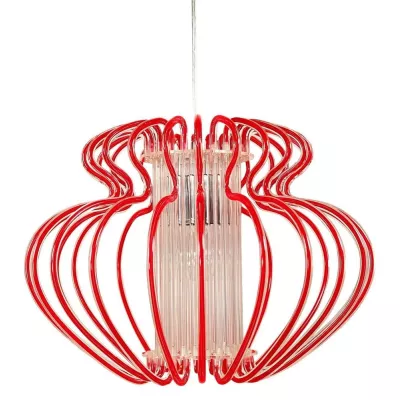 Designové závěsné osvětlení IMPERIA - 1xE27, 60W, 52cm, červené
