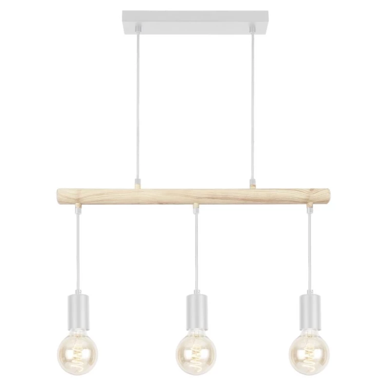 Závěsné světlo nad jídelní stůl ve skandinávském stylu IZZY - 3xE27, 60W, bílé