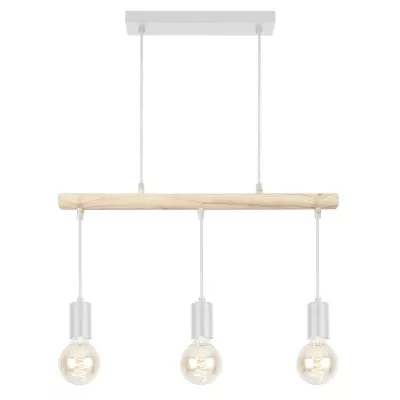 Závěsné světlo nad jídelní stůl ve skandinávském stylu IZZY - 3xE27, 60W, bílé