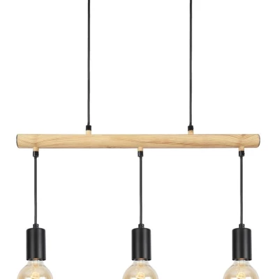 Závěsné světlo nad jídelní stůl ve skandinávském stylu IZZY - 3xE27, 60W, černé