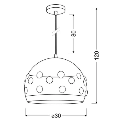Závěsný designový lustr na lanku JOLINA - 1xE27, 40W, černý