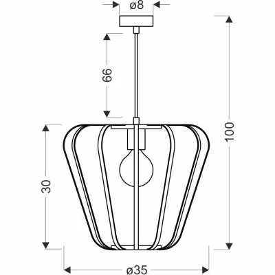 Industriální závěsné světlo JONAS - 1xE27, 40W, černé