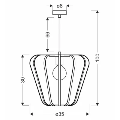 Industriální závěsné světlo JONAS - 1xE27, 40W, černé