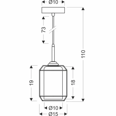 Závěsné svítidlo JONERA - 1xE27, 40W, černé / kouřové sklo