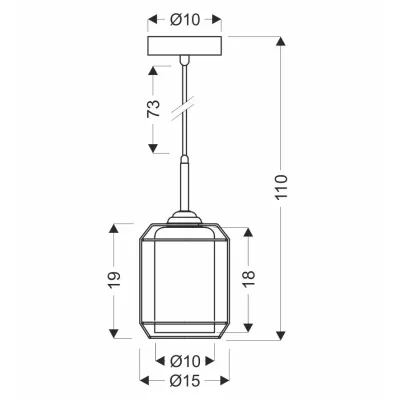 Závěsné svítidlo JONERA - 1xE27, 40W, černé / kouřové sklo