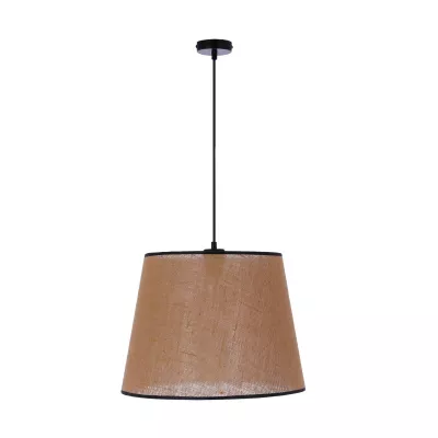 Závěsné textilní svítidlo JUTLAND - 1xE27, 40W, černé / béžové