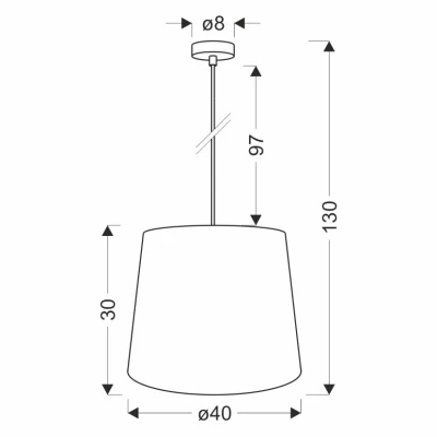 Závěsné textilní svítidlo JUTLAND - 1xE27, 40W, černé / béžové