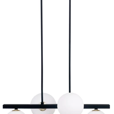 Závěsné osvětlení nad jídelní stůl KAMA - 4xG9, 28W, černé / bílé