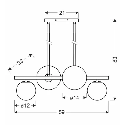 Závěsné osvětlení nad jídelní stůl KAMA - 4xG9, 28W, mosazné / bílé
