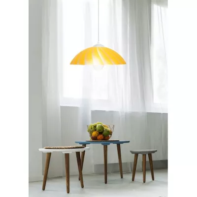 Moderní závěsné osvětlení KAMILA - 1xE27, 60W, bílé / žluté