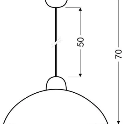 Moderní závěsné osvětlení KAMILA - 1xE27, 60W, bílé / žluté