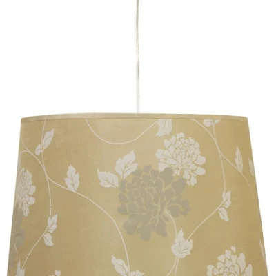 Závěsné osvětlení KAREN - 1xE27, 60W, bílé / tmavé béžové