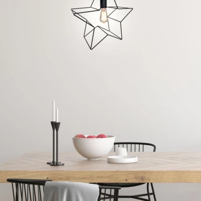 Závěsné osvětlení KARLEO - 1xE27, 60W, černé