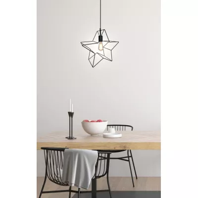 Závěsné osvětlení KARLEO - 1xE27, 60W, černé